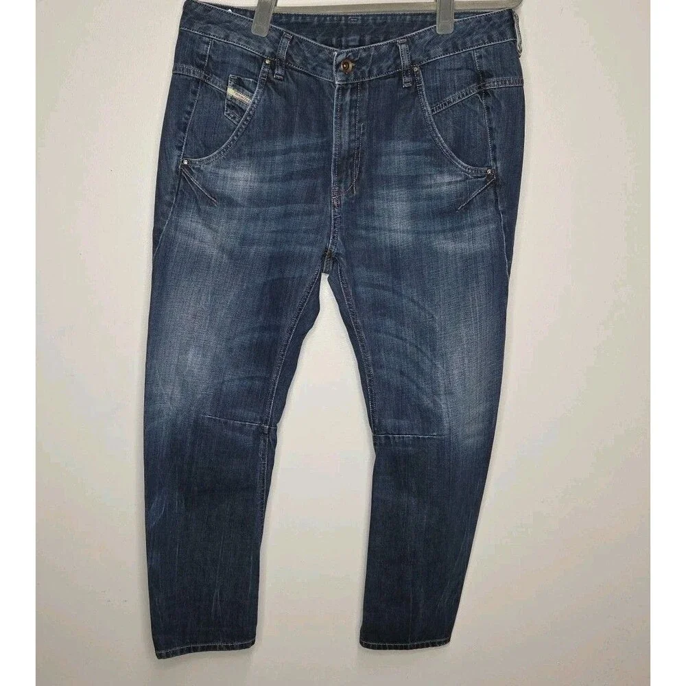 Diesel Women's Dark Blue Washed Flare Jeans